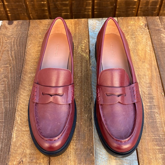 SOLD Nordstrom Lafayette Maroon Penny Loafers - Picture 5 of 15